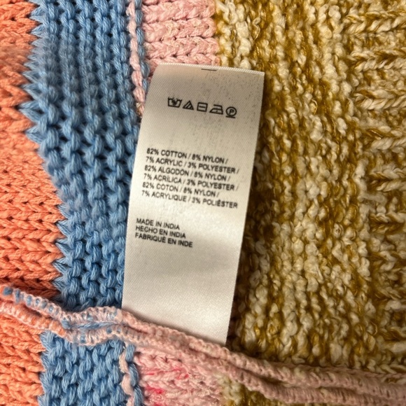 Anthropologie Textured Striped Cardigan One Size Open Front Soft Knit Cozy EUC - Picture 7 of 16